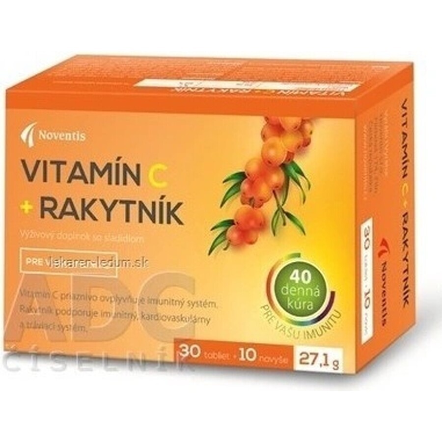 Noventis Vitamina C + espino amarillo 1×40 tbl, vitamina C