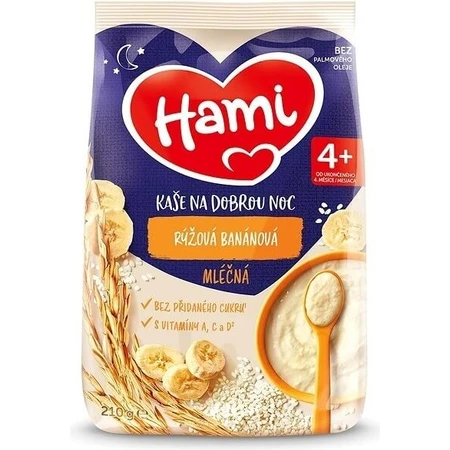 HAMI Rice porridge with bananas 1×210 g, rice porridge