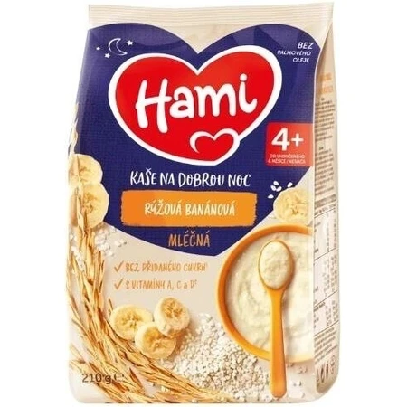 HAMI Rice porridge with bananas 1×210 g, rice porridge
