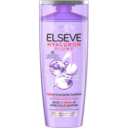 L'Oréal Paris L'Oréal Paris Elseve Hyaluron Plump 72H vochtinbrengende shampoo met hyaluronzuur 1×250 ml, vochtinbrengende shampoo