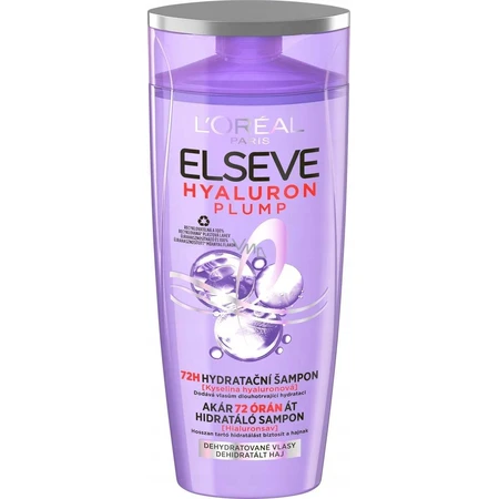 L'Oréal Paris L'Oréal Paris Elseve Hyaluron Plump 72H vochtinbrengende shampoo met hyaluronzuur 1×250 ml, vochtinbrengende shampoo