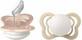 BIBS Couture silicone orthodontic pacifiers 2pcs 1&#215;1 pcs - size 1, blush night/vanilla night