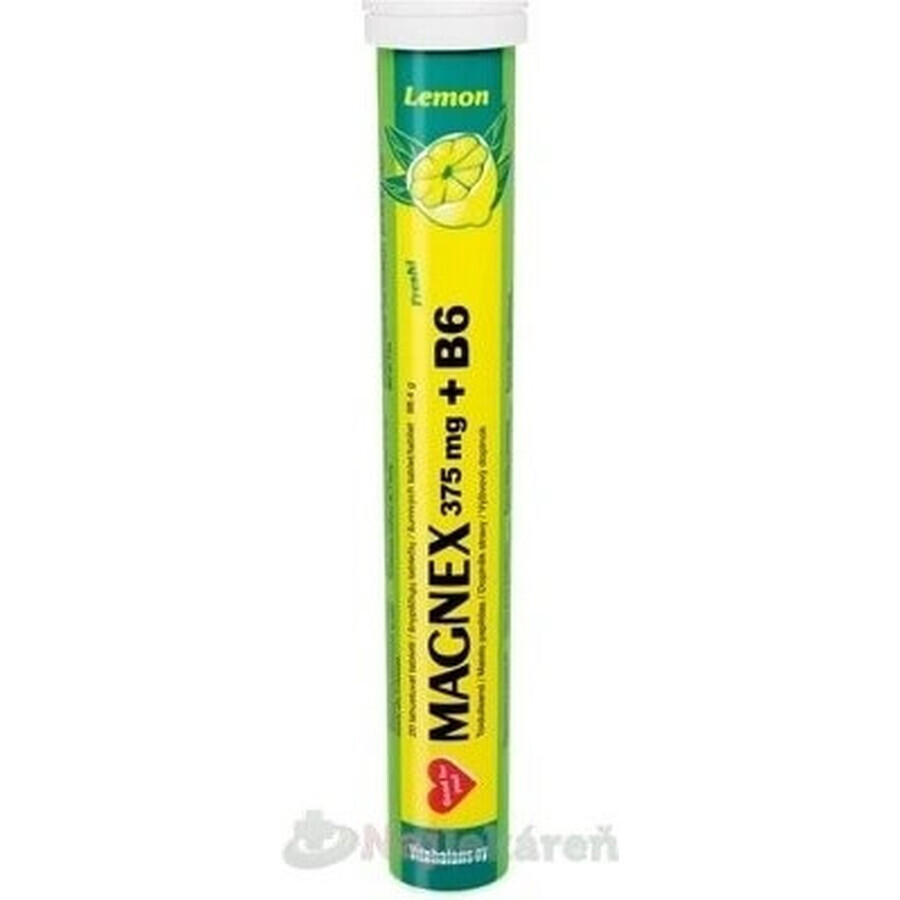 Vitabalans MAGNEX 375 mg + B6 bruisend 1×20 tbl, magnesium + B6 voor sporters