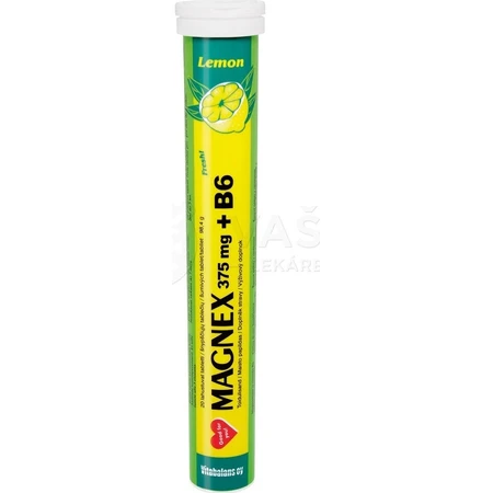 Vitabalans MAGNEX 375 mg + B6 efervescente 1×20 tbl, magnesio + B6 para deportistas