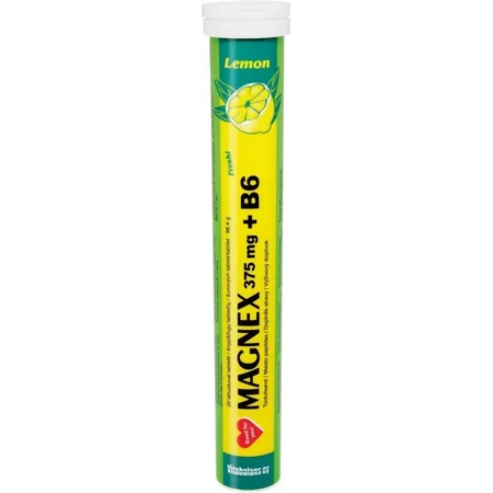 Vitabalans MAGNEX 375 mg + B6 efervescente 1×20 tbl, magnesio + B6 para deportistas