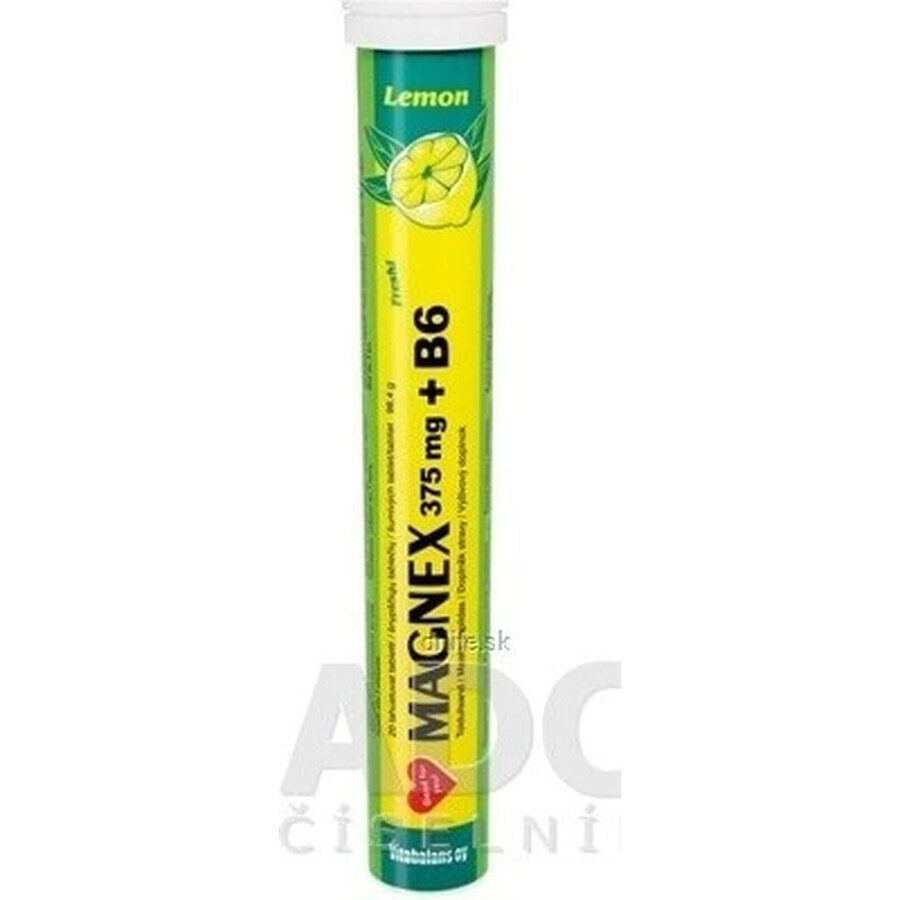 Vitabalans MAGNEX 375 mg + B6 bruisend 1×20 tbl, magnesium + B6 voor sporters