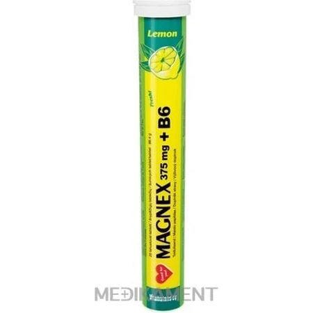 Vitabalans MAGNEX 375 mg + B6 efervescente 1×20 tbl, magnesio + B6 para deportistas