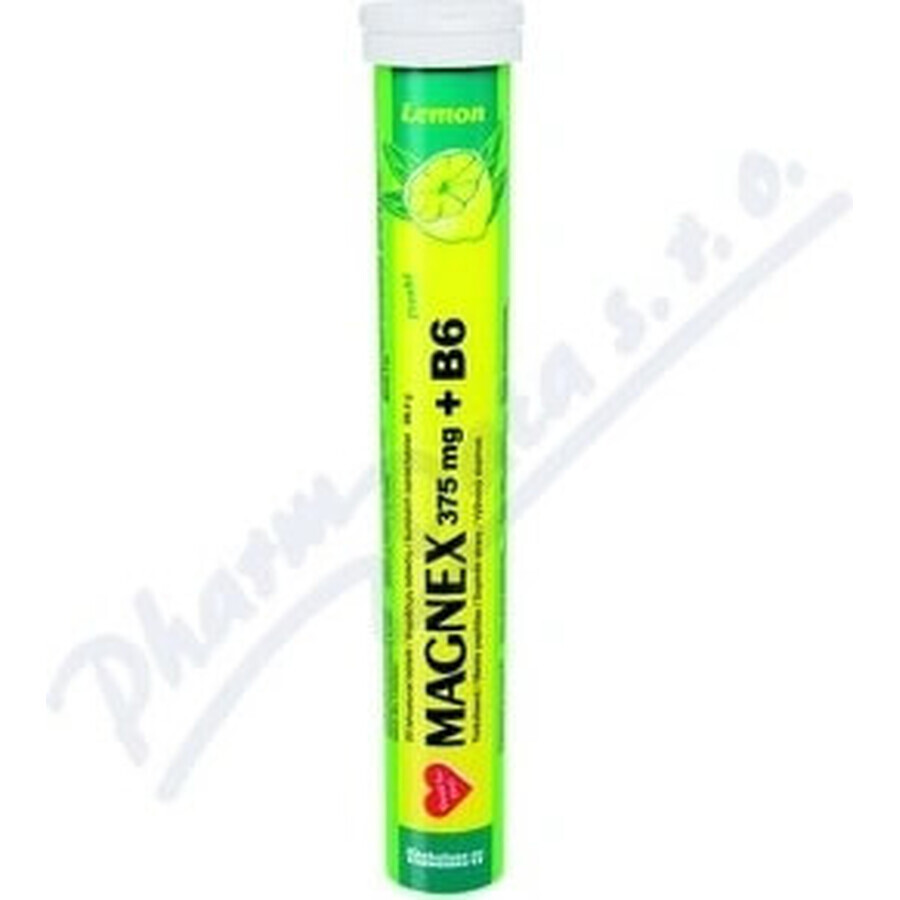 Vitabalans MAGNEX 375 mg + B6 bruisend 1×20 tbl, magnesium + B6 voor sporters