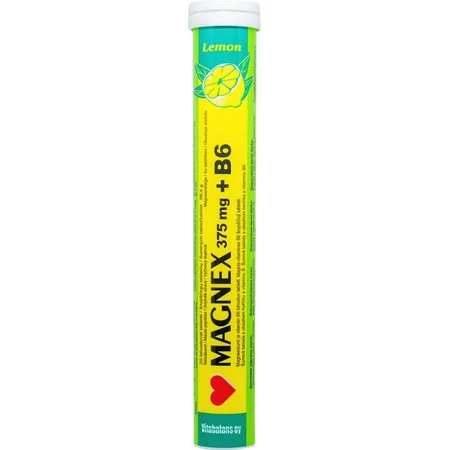 Vitabalans MAGNEX 375 mg + B6 efervescente 1×20 tbl, magnesio + B6 para deportistas