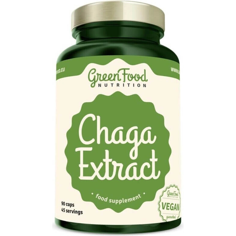 GreenFood Nutrition Chaga Extract 1×90 cps, voedingssupplement