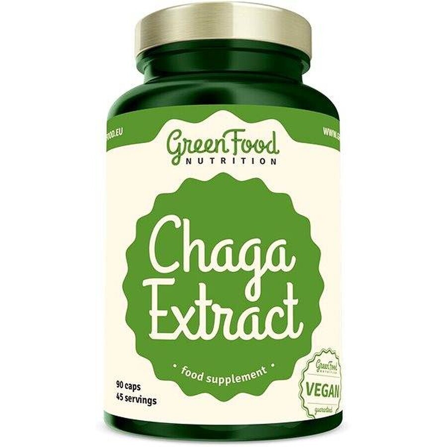 GreenFood Nutrition Chaga Extract 1×90 cps, voedingssupplement