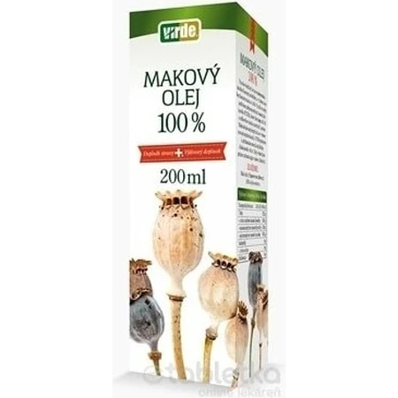 VIRDE Huile de graines de pavot 100% 1×200 ml, complément alimentaire