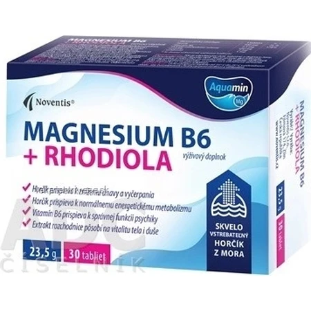 MAGNESIO B6 + RODIOLA 1×30 tbl, magnesio de alta absorción procedente del mar