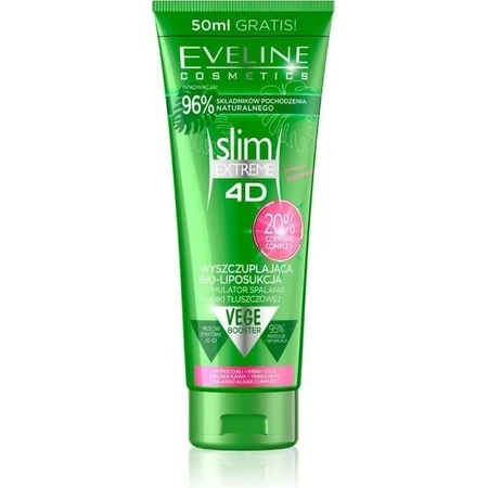 EVELINE SLIM 4D Fitness Suero Intensivo Adelgazante y Reafirmante 250ml 1×250 ml, suero