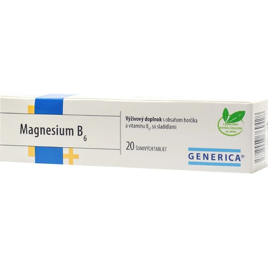 GENERICA Magnesium B6 1×20 tbl, magnesium