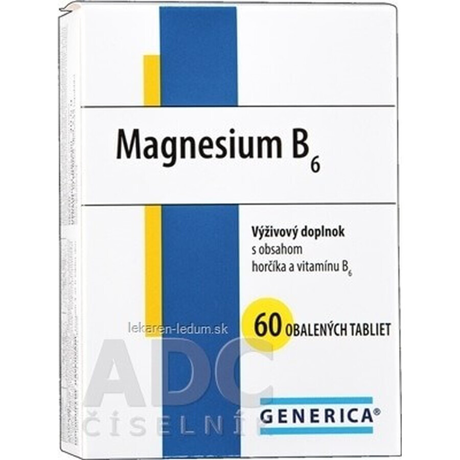 GENERICA Magnesium B6 1×20 tbl, magnesium