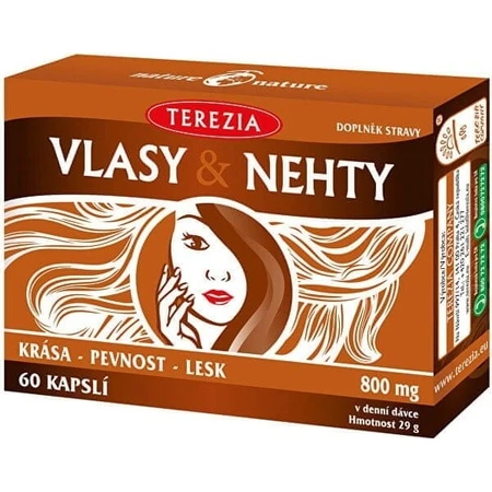 TEREZIA HAIR & NECHTY 1×60 cps, voedingssupplement