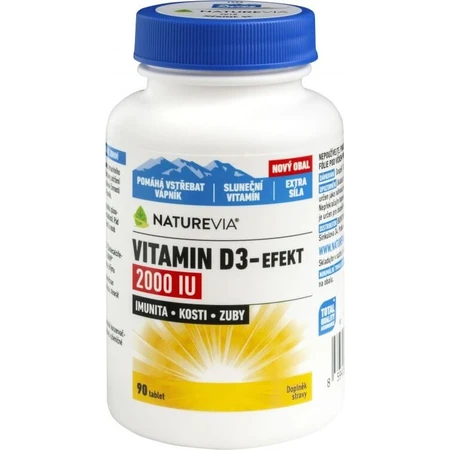 NATUREVIA VITAMIN D3-EFECT 2000 IU 1×90 tbl, vitamin D3