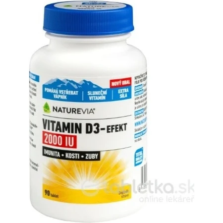 NATUREVIA VITAMIN D3-EFECT 2000 IU 1×90 tbl, vitamin D3