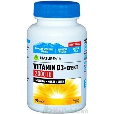 NATUREVIA VITAMIN D3-EFECT 2000 IU 1×90 tbl, vitamin D3