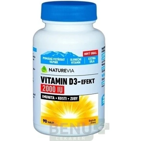 NATUREVIA VITAMIN D3-EFECT 2000 IU 1×90 tbl, vitamin D3