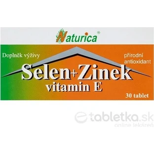 Naturica SELENIUM + ZINC, vitamin E 1×30 tbl, food supplement