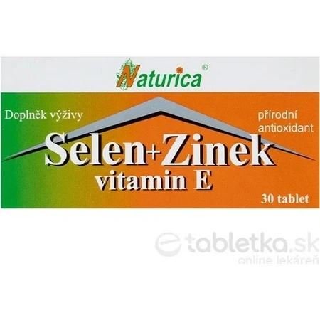 Naturica SELENIUM + ZINC, vitamin E 1×30 tbl, food supplement