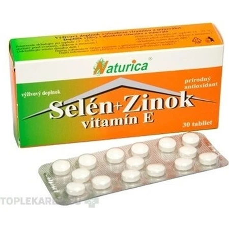 Naturica SELENIUM + ZINC, vitamin E 1×30 tbl, food supplement