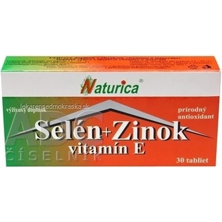 Naturica SELENIUM + ZINC, vitamin E 1×30 tbl, food supplement