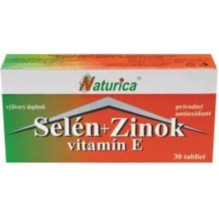 Naturica SELENIUM + ZINC, vitamin E 1×30 tbl, food supplement