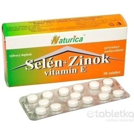 Naturica SELENIUM + ZINC, vitamin E 1×30 tbl, food supplement