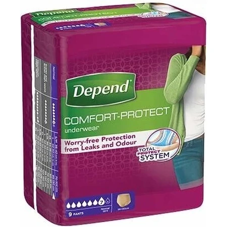 DEPEND NORMAL S/M para mujer 1×10 unidades, braguitas elásticas