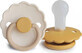 FRIGG silicone pacifiers Daisy Chamomile/Honey gold, 0-6m, double pack 1&#215;2 pcs, pacifiers