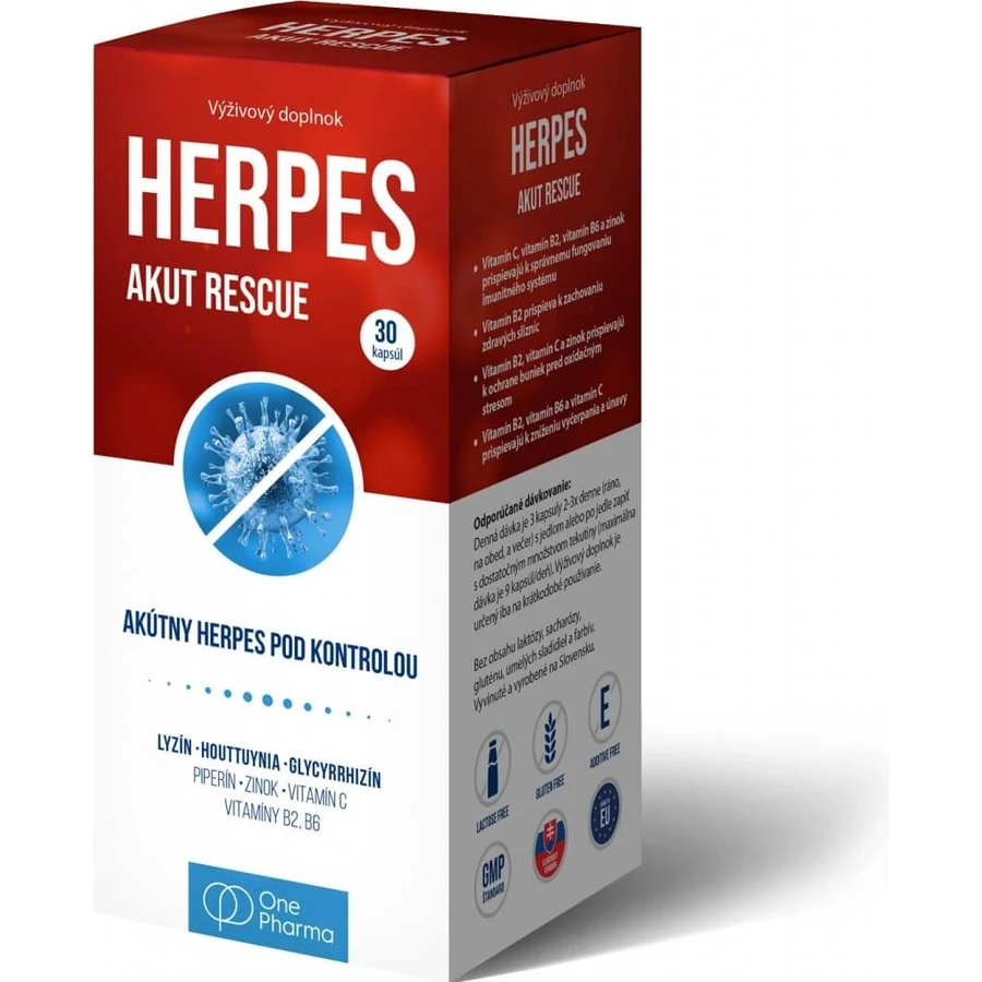 ONE PHARMA HERPES AKUT RESCUE 30CPS 1×30 cps, food supplement