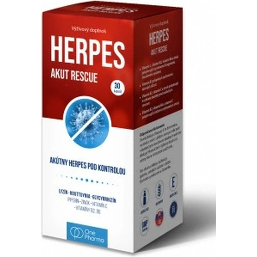 ONE PHARMA HERPES AKUT RESCUE 30CPS 1×30 cps, food supplement