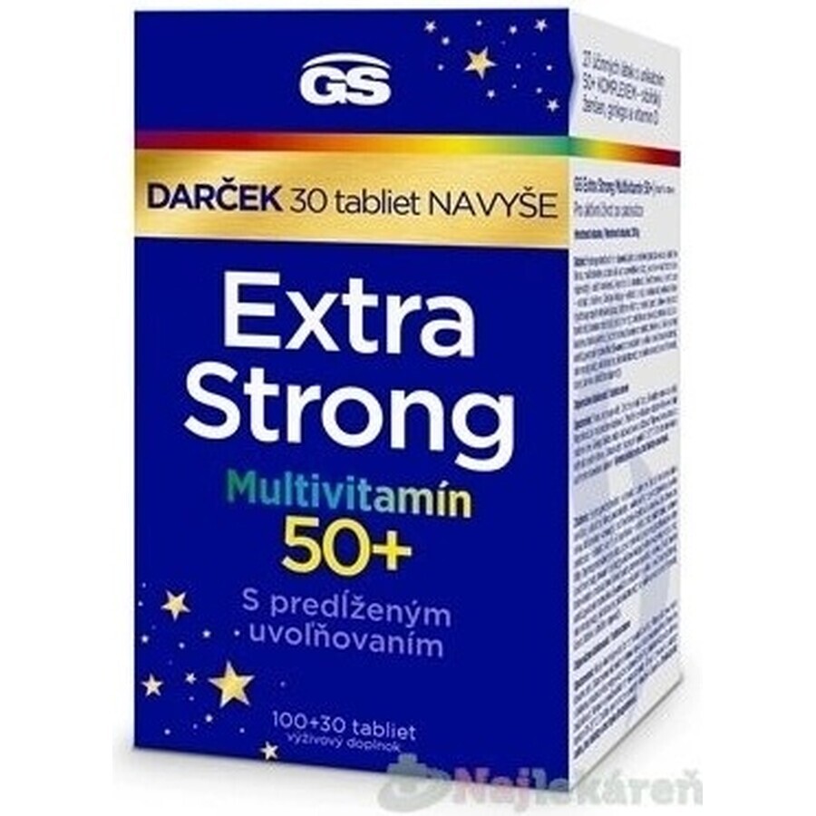 Cumpără GS Extra Strong Multivitamin 50+ 1×130 tbl, supliment alimentar GS Extra Strong Multivitamin 50+ 1×130 tbl, supliment alimentar