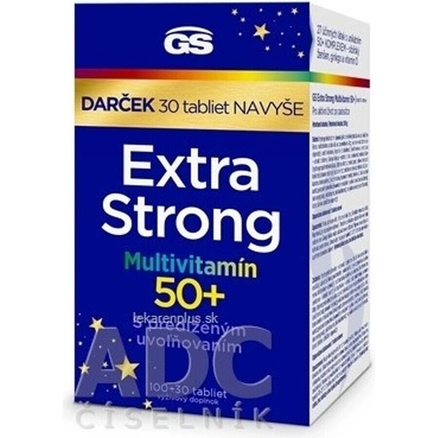 GS Extra Strong Multivitamin 50+ 1×130 tbl, supliment alimentar GS Extra Strong Multivitamin 50+ 1×130 tbl, supliment alimentar