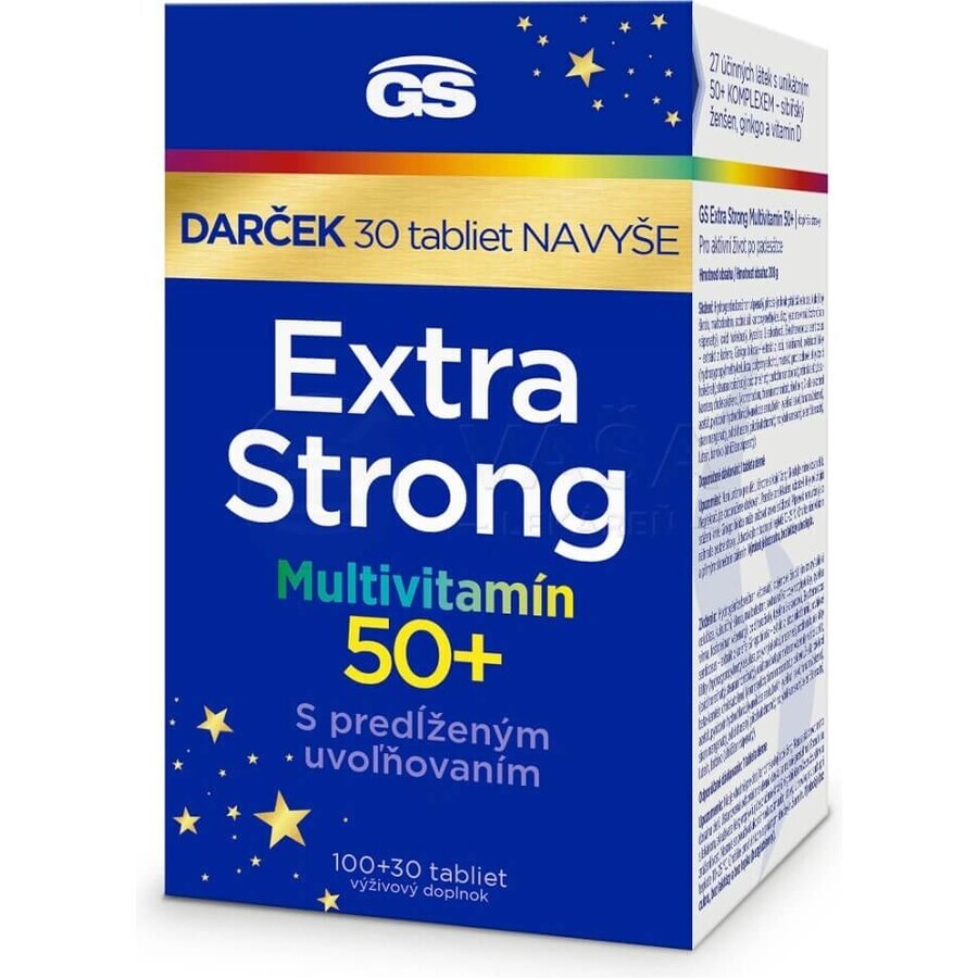GS Extra Strong Multivitamin 50+ 1×130 tbl, supliment alimentar GS Extra Strong Multivitamin 50+ 1×130 tbl, supliment alimentar