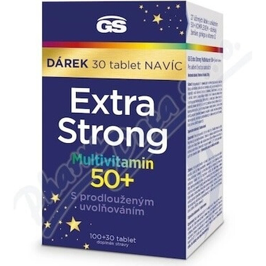 GS Extra Strong Multivitamin 50+ 1×130 tbl, supliment alimentar GS Extra Strong Multivitamin 50+ 1×130 tbl, supliment alimentar
