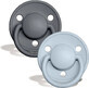 BIBS De Lux silicone soothers iron/baby blue 1&#215;2 pcs, one size