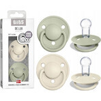 BIBS De Lux Silikon Schnuller Eisen/Baby blau 1×2 Stück, Einheitsgröße