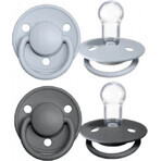 BIBS De Lux Silikon Schnuller Eisen/Baby blau 1×2 Stück, Einheitsgröße