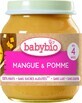 BABYBIO mango y manzana bio 1&#215;130 g, snack de fruta bio