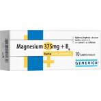 GENERICA Magnesium 375 mg + B6 forte mit Vitamin C 1×10 tbl, Nahrungsergänzungsmittel GENERICA Magnesium 375 mg + B6 forte mit Vitamin C 1×10 tbl, Nahrungsergänzungsmittel