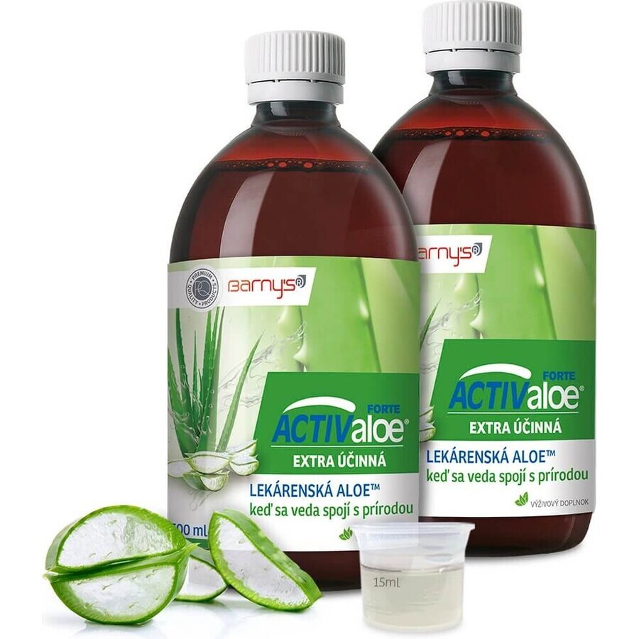 Barny's® ACTIValoe forte 2×500 ml 2×500 ml, supports immunity, digestion, detoxification and skin moisturizing in one spoonful