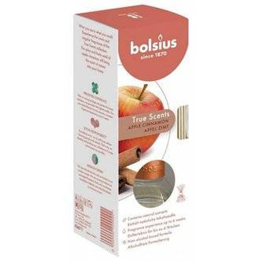 Bolsius Aromatic 2.0 Apfel-Zimt Diffusor, 1×45 ml Duftstäbchen, Heimduft