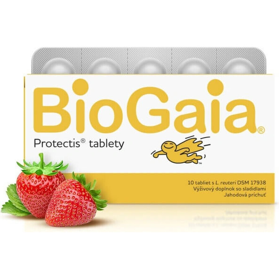 BioGaia ProTectis 1×10 pieces, chewable tablets - strawberry flavor