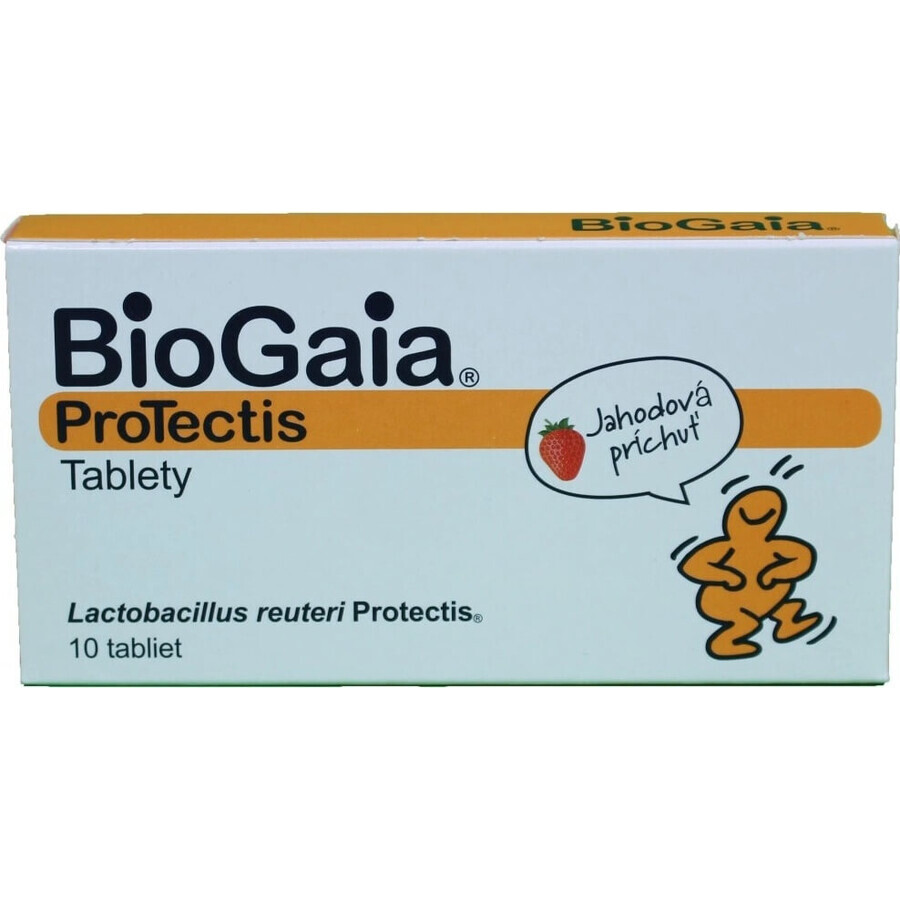 BioGaia ProTectis 1×10 pieces, chewable tablets - strawberry flavor