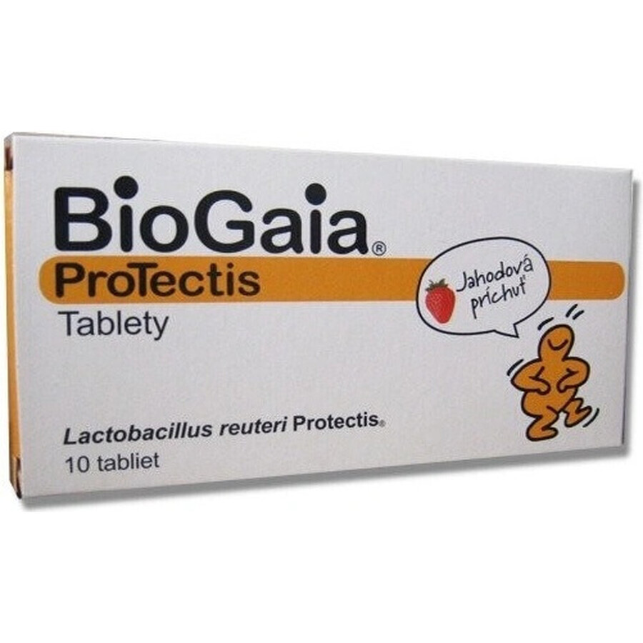 BioGaia ProTectis 1×10 pieces, chewable tablets - strawberry flavor