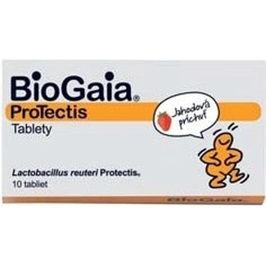 BioGaia ProTectis 1×10 pieces, chewable tablets - strawberry flavor